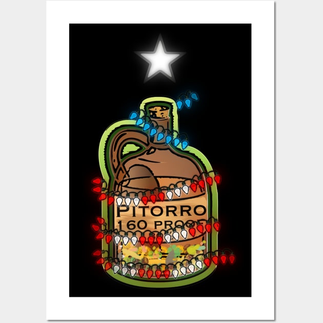 Pitorro Puerto Rico Xmas Lights Wall Art by SoLunAgua